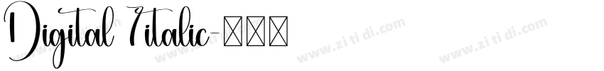 Digital 7italic字体转换